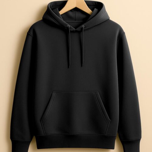 Men’s Hoodie(100% Cotton Fleece) –  Black