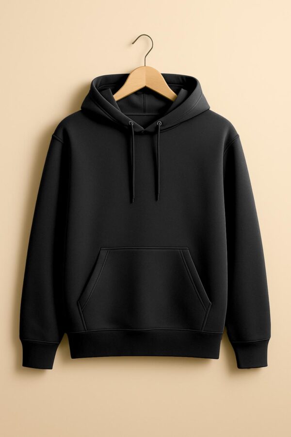 Men’s Hoodie(100% Cotton Fleece) –  Black