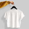 Crop Tees (100% Cotton Fleece) -  White