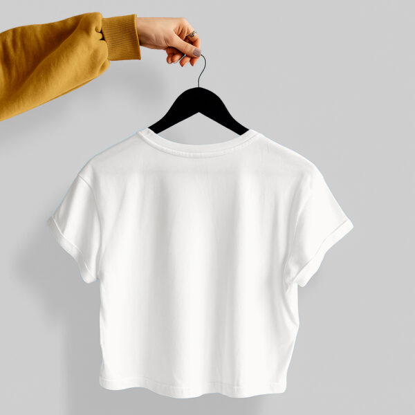 Crop Tees (100% Cotton Fleece) -  White