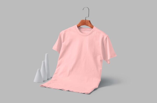 Women's  Round Neck(100% Cotton Single Jersey) - Pink