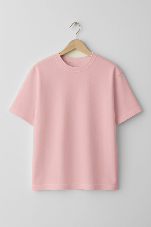 Women's  Oversizesed(100% French Terry)- Baby Pink