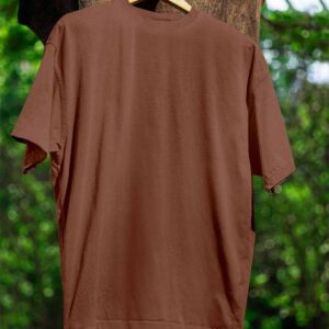 Round Neck(100% Cotton Single Jersey) - Brown