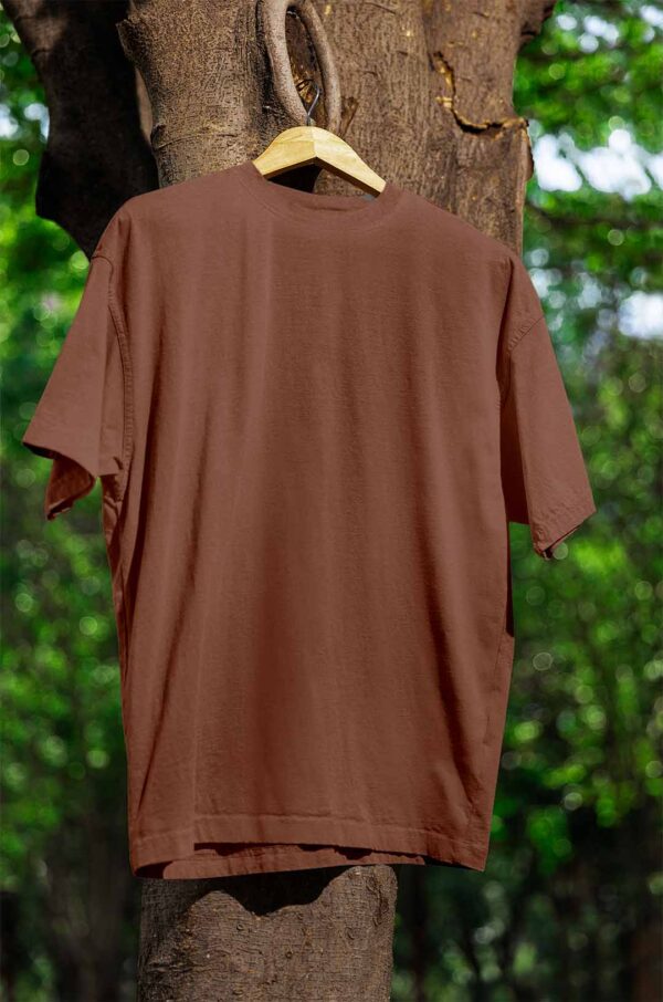 Round Neck(100% Cotton Single Jersey) - Brown