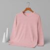 Round Neck Full Sleeve(100% Cotton Single Jersey) - Pink