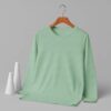 Women's Round Neck Full Sleeve(OE Single Jersey) - Pastel Mint