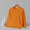 Round Neck Full Sleeve(100% Cotton Single Jersey) - Orange