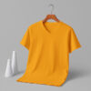 Women's V Neck(100% Cotton Single Jersey) - Orange