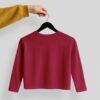 Crop Tees Full Sleeve (OE french terry) - Maroon