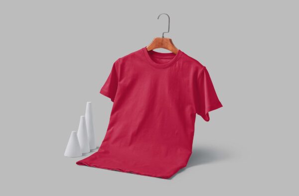 Women's  Round Neck(OE Cotton Single Jersey) - Maroon