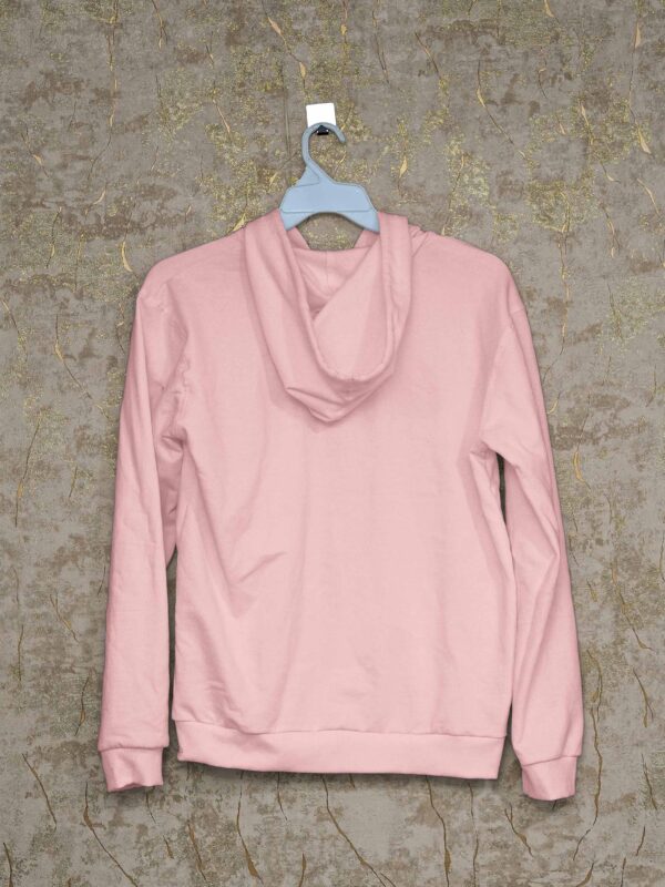 Men's Hoodie(100% Cotton Fleece)  - Baby Pink