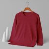 Round Neck Full Sleeve(100% Cotton Single Jersey) - Maroon