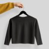 Crop Tees Full Sleeve (OE french terry) - Black