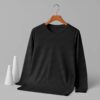 Round Neck Full Sleeve(100% Cotton Single Jersey) - Black