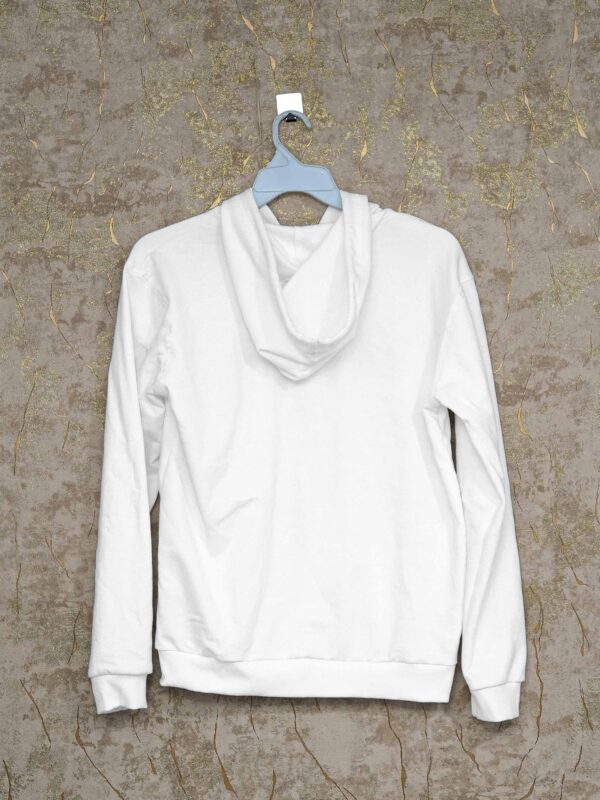 Men's Hoodie(100% Cotton Fleece)  - White