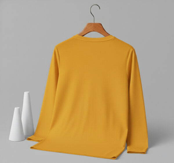 Round Neck Full Sleeve(100% Cotton Single Jersey) - Yellow