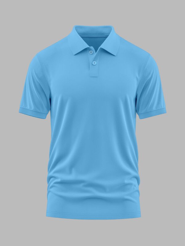 Women's Polo (100% Cotton Airtex)- Lite Sky