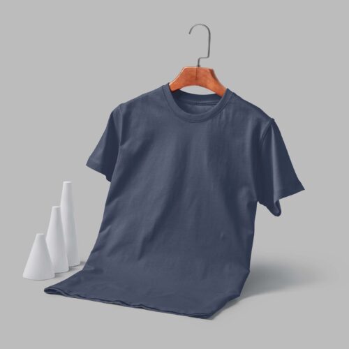Women's  Round Neck(100% Cotton Single Jersey) - Navy