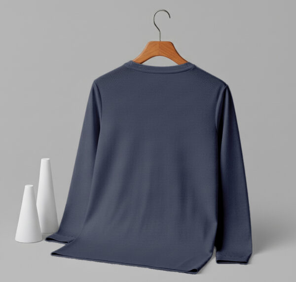 Round Neck Full Sleeve (100% Cotton Single Jersey)- Navy