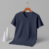 V Neck(100% Cotton Single Jersey) –Navy