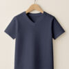 10_-V-Neck_-_Kids_-navy Kid - V Neck(OE Single Jersey) - Navy