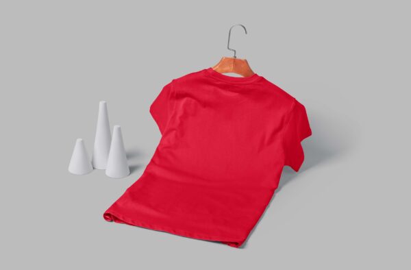 Women's  Round Neck(100% Cotton Single Jersey) - Red