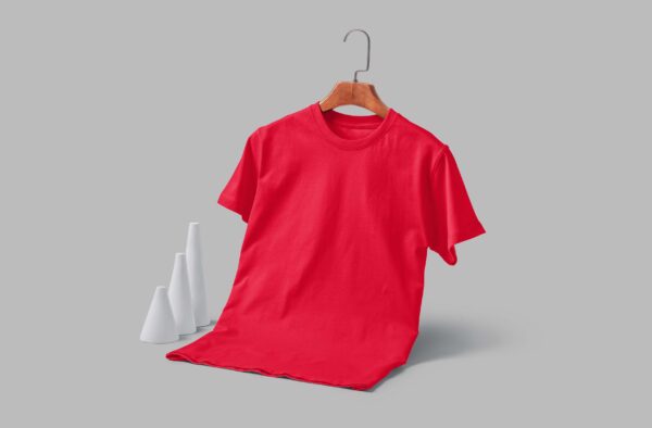 Women's  Round Neck(100% Cotton Single Jersey) - Red