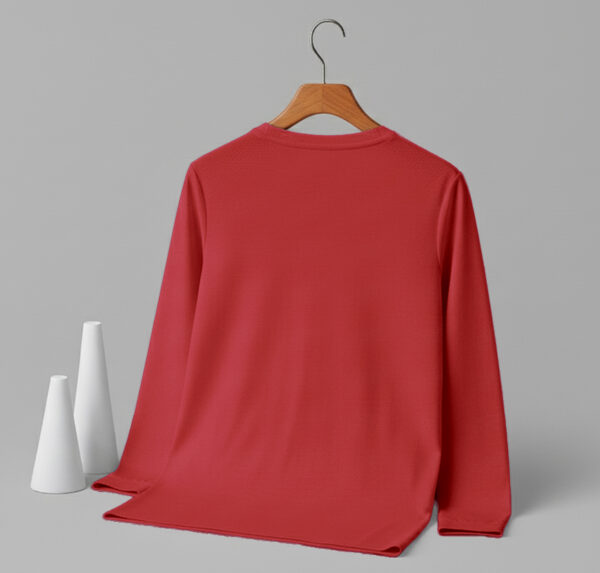 Women's Round Neck Full Sleeve(OE Single Jersey) - Red