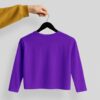 Crop Tees Full Sleeve (OE french terry) - Violet