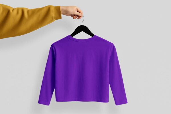 Crop Tees Full Sleeve (OE french terry) - Violet