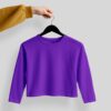 Crop Tees Full Sleeve (OE french terry) - Violet