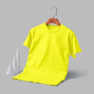 Women's  Round Neck(100% Cotton Single Jersey) - Lemon Yellow