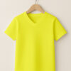 Kid - V Neck(OE Single Jersey) - Lemon Yellow