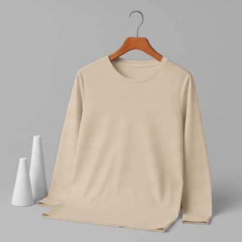 Round Neck Full Sleeve(100% Cotton Single Jersey) - Sandal