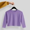 Crop Tees Full Sleeve (OE french terry) - Lavender