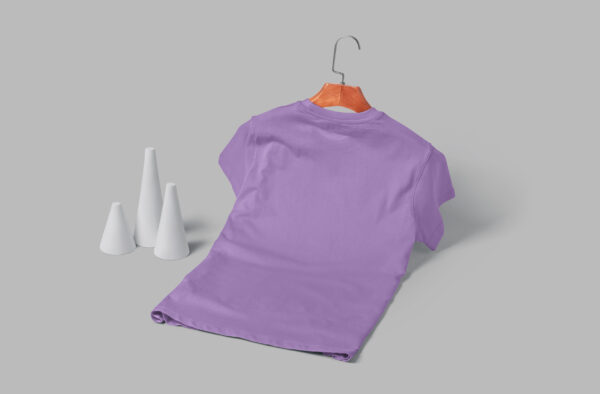 V Neck(100% Cotton Single Jersey)  – Lavender