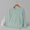Round Neck Full Sleeve(100% Cotton Single Jersey) - Pista Green