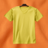Women's V Neck(100% Cotton Single Jersey) – Lemon Yellow