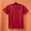 V Neck(100% Cotton Single Jersey) –Red