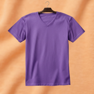 Women's V Neck(100% Cotton Single Jersey)  – Lavender