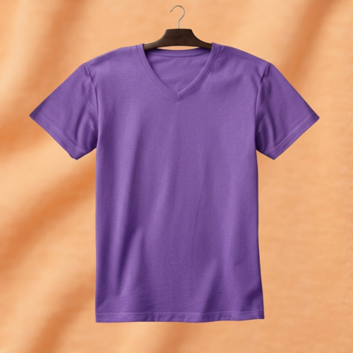 Women's V Neck(100% Cotton Single Jersey)  – Lavender