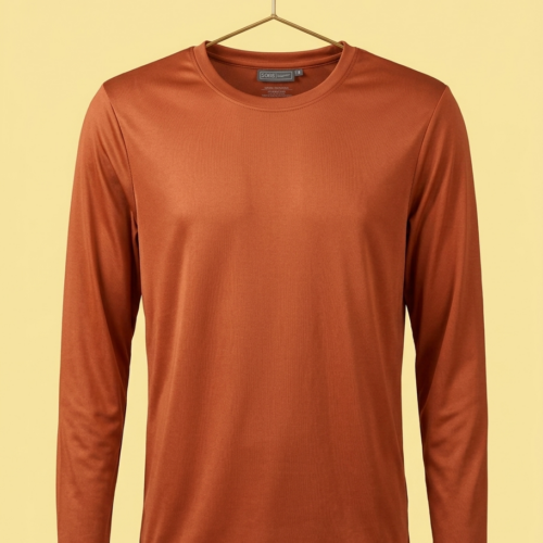 Gemini_Generated_Image_iwpj8ciwpj8ciwpj Round Neck Full Sleeve(100% Cotton Single Jersey) - Orange