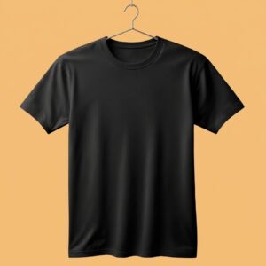 Women's  Round Neck(100% Cotton Single Jersey) - Black
