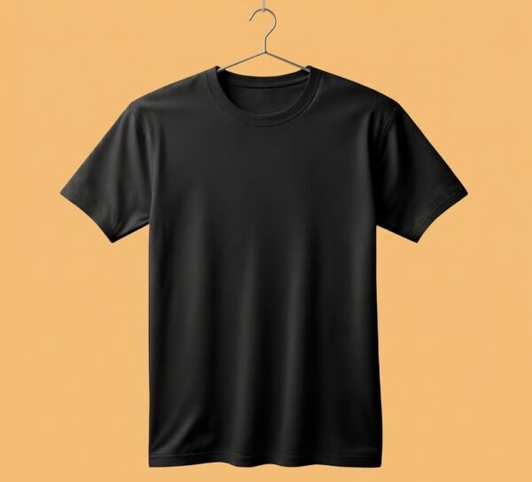Women's  Round Neck(100% Cotton Single Jersey) - Black