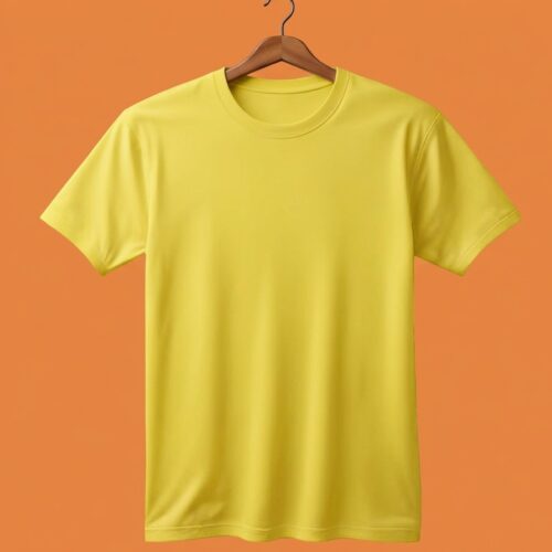 WhatsApp Image 2026-03-31 at 4.43.05 PM (2) Round Neck(100% Cotton Single Jersey)- Yellow