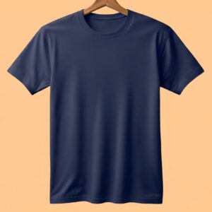 Women's  Round Neck(100% Cotton Single Jersey) - Navy