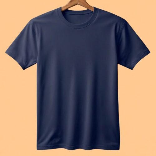 Women's  Round Neck(OE Cotton Single Jersey) - Navy