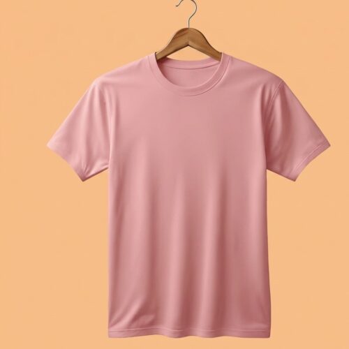 Women's  Round Neck(OE Cotton Single Jersey) - Pink