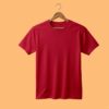 Women's  Round Neck(100% Cotton Single Jersey) - Red