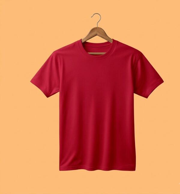 Women's  Round Neck(100% Cotton Single Jersey) - Red